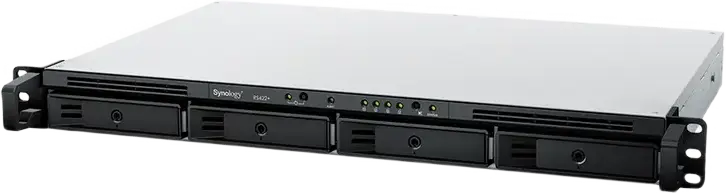 Synology RS422+ RackStation 4-Bay NAS, AMD Ryzen R1600 2-Core 3.1GHz Turbo, 2GB DDR4 ECC RAM, Dual 1GbE LAN, PCIe Gen3, Grey