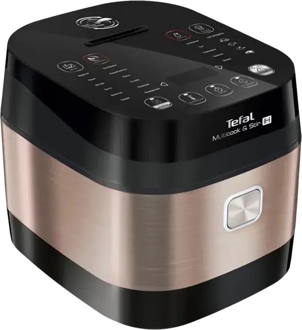 Tefal RK905A34 Multicook & Stir IH Multifunctional Cooker, Induction Heating, Smart Stirring Technology, 5L Ceramic Bowl, 1200W, Black/Bronze