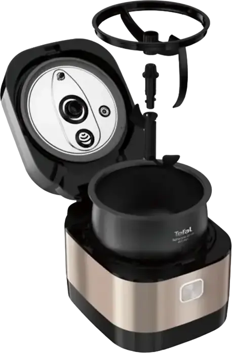 Tefal RK905A34 Multicook & Stir IH Multifunctional Cooker, Induction Heating, Smart Stirring Technology, 5L Ceramic Bowl, 1200W, Black/Bronze