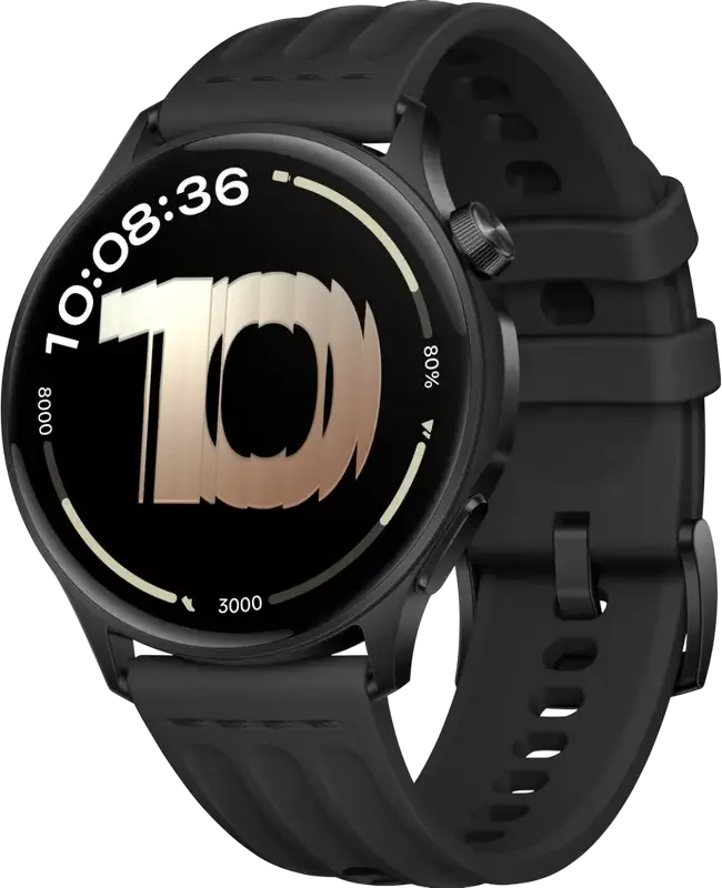 Smartwatch OnePlus Watch Lite, Ecran AMOLED 1.46", Carcasă Oțel 45mm, Memorie 4GB, Rezistență Apă IP68, GPS, Puls, SpO2, Compatibil Android și iOS