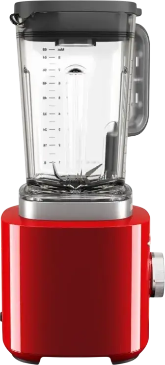 Стационарный блендер KitchenAid 5KSB2073EER, 1200 Вт, стеклянная чаша 2 л, ножи из нержавеющей стали, 10 скоростей, режимы смузи и колки льда, красный