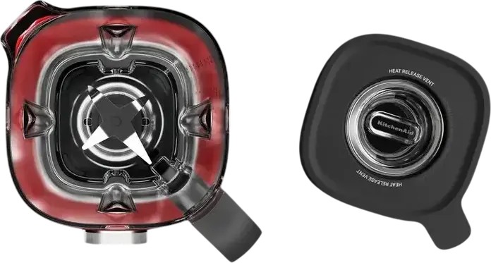 Стационарный блендер KitchenAid 5KSB2073EER, 1200 Вт, стеклянная чаша 2 л, ножи из нержавеющей стали, 10 скоростей, режимы смузи и колки льда, красный