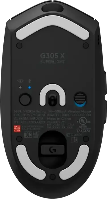 Беспроводная игровая мышь Logitech G305 X Superlight MR0124, оптический сенсор 44000 DPI, частота опроса 1000 Гц, 6 кнопок, RGB, USB-C, Цвет: черный, 59 г