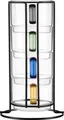 Set de 4 pahare din sticla Ardesto Shine mix AR2635BS cu suport de depozitare din metal, capacitate 350 ml, manere culori mix