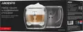 Set de 2 piese Cani din sticla borosilicate cu perete dublu Ardesto AR2625BA, Design Urs, 250ml, Sticla rezistenta la temperaturi