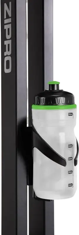 Zipro Climber Vertical Elliptical Trainer, Black with Green Accents, Digital Console, Water Bottle Holder and Transport Wheels
