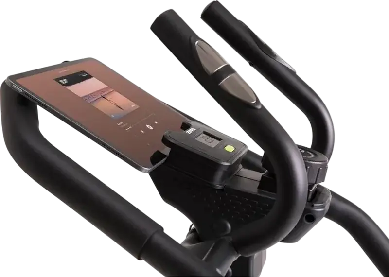 Zipro Climber Vertical Elliptical Trainer, Black with Green Accents, Digital Console, Water Bottle Holder and Transport Wheels