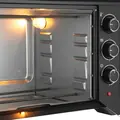 Cuptor Electric Ardesto MO-T33B, Negru, Grill și Convecție, 100-250°C, Butoane Rotative, Timer, Iluminare Interioară, cu Tavă de Coapte, Grătar și Spit