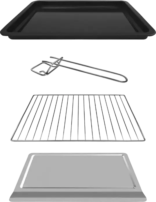 Cuptor Electric Ardesto MO-T33B, Negru, Grill și Convecție, 100-250°C, Butoane Rotative, Timer, Iluminare Interioară, cu Tavă de Coapte, Grătar și Spit