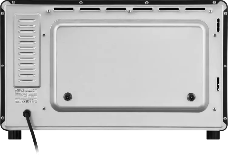 Cuptor Electric Ardesto MO-T33B, Negru, Grill și Convecție, 100-250°C, Butoane Rotative, Timer, Iluminare Interioară, cu Tavă de Coapte, Grătar și Spit