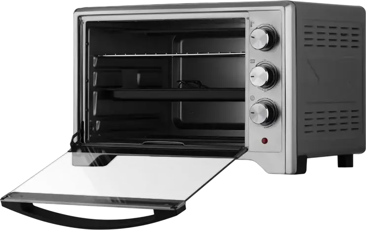 Ardesto MO-T33A Electric Oven, 33L Capacity, Stainless Steel, Grill and Convection, 100-250°C, 60 min Timer, with Baking Tray and Grill Rack