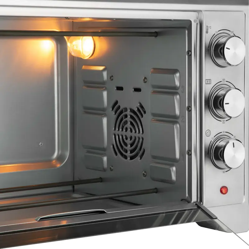 Ardesto MO-T33A Electric Oven, 33L Capacity, Stainless Steel, Grill and Convection, 100-250°C, 60 min Timer, with Baking Tray and Grill Rack