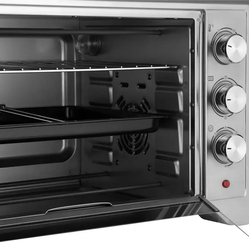 Ardesto MO-T33A Electric Oven, 33L Capacity, Stainless Steel, Grill and Convection, 100-250°C, 60 min Timer, with Baking Tray and Grill Rack