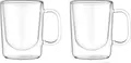 Ardesto AR2627BH Double Wall Borosilicate Glass Mugs, 270ml, Set of 2, Heat Resistant, Microwave and Dishwasher Safe