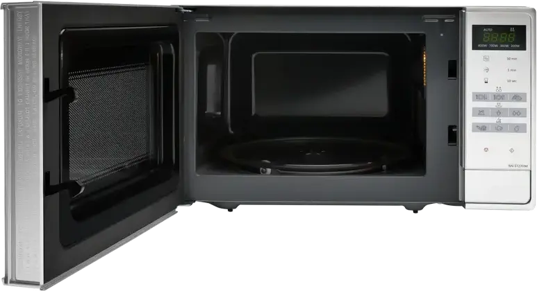 Panasonic NN-ST27HM Freestanding Microwave Oven, 20L Capacity, 800W Power, 5 Power Levels, 9 Auto Programs, Digital Touch Control, Silver