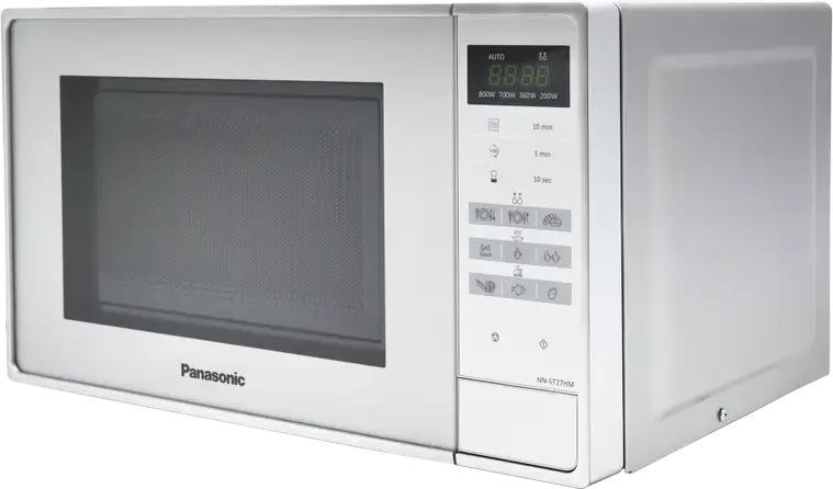 Panasonic NN-ST27HM Freestanding Microwave Oven, 20L Capacity, 800W Power, 5 Power Levels, 9 Auto Programs, Digital Touch Control, Silver