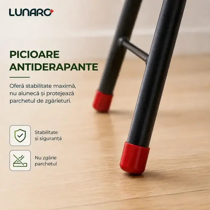 Lunaro NEO-BK Ironing Board, 110x30 cm Metal Mesh Surface, 100% Cotton Cover with Foam Padding, Foldable X-Frame, Integrated Iron Rest, Non-slip Feet