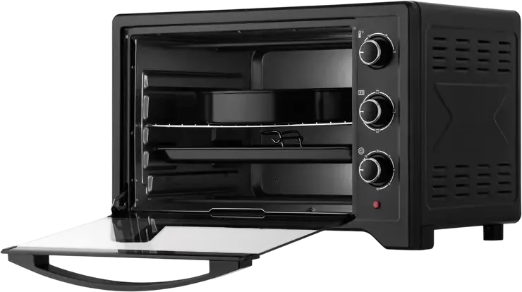 Ardesto MO-T45B Electric Oven, 45L Capacity, Convection and Grill, 100-250°C, Black, with 5 Accessories