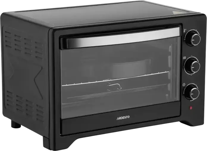 Ardesto MO-T45B Electric Oven, 45L Capacity, Convection and Grill, 100-250°C, Black, with 5 Accessories