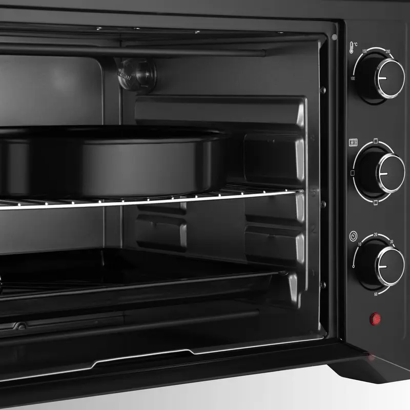 Ardesto MO-T45B Electric Oven, 45L Capacity, Convection and Grill, 100-250°C, Black, with 5 Accessories