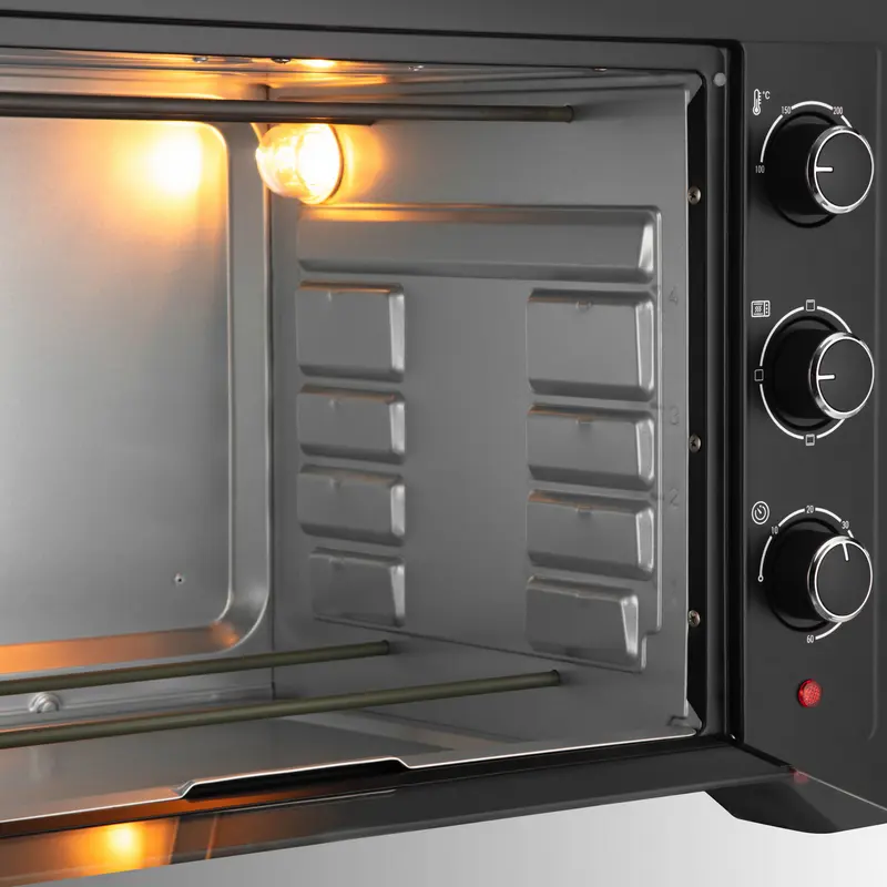 Ardesto MO-T45B Electric Oven, 45L Capacity, Convection and Grill, 100-250°C, Black, with 5 Accessories