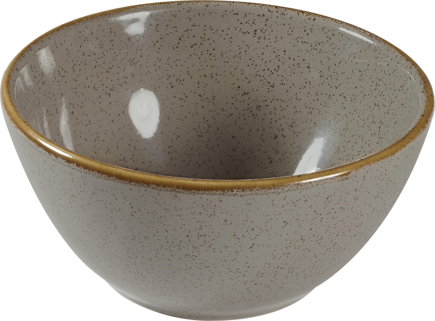 Set de 12 boluri pentru gustari Churchill Stonecast Peppercorn din porțelan, 400ml, Diametru 13cm, Stil Rustic cu Smaltuire Petrată, SPGSBS141