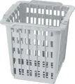 Cos pentru tacâmuri PULSIVA pentru mașina de spălat vase, plastic polipropilenă gri, 125mm x 125mm x 135mm, stivuibil și robust pentru mașini de spălat profesionale