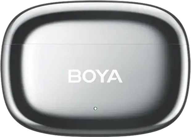 Набор из 4 предметов беспроводных петличных микрофонов Boya mini 2-01, всенаправленный конденсаторный, 2.4ГГц, дальность 100м, шумоподавление, USB-C и Lightning, серый