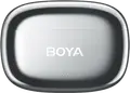 Набор из 4 предметов беспроводных петличных микрофонов Boya mini 2-01, всенаправленный конденсаторный, 2.4ГГц, дальность 100м, шумоподавление, USB-C и Lightning, серый
