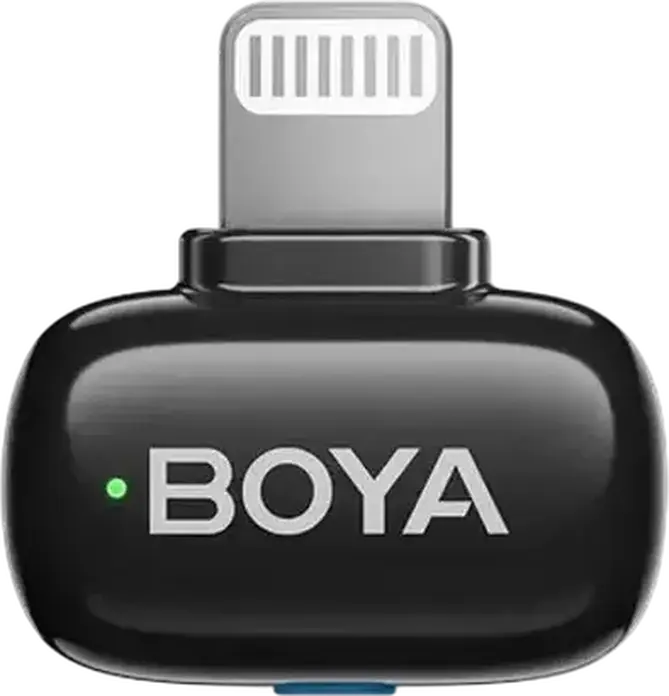 Boya mini 2-03 Wireless Lavalier Microphone Set of 3, Omnidirectional Condenser, 2.4GHz, Lightning Connector, Noise Reduction, Black