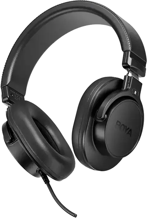 Casca de Studio Boya HP3 Circumaurale Inchise, Driver Dinamic, 20Hz-20kHz, 32 Ohm, Cu Fir si Microfon, Cablu 3m, Negru, include Adaptor 6.3mm