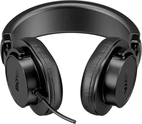 Casca de Studio Boya HP3 Circumaurale Inchise, Driver Dinamic, 20Hz-20kHz, 32 Ohm, Cu Fir si Microfon, Cablu 3m, Negru, include Adaptor 6.3mm
