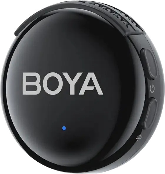 Boya Boyalink (Boyalink3-01) Wireless Lavalier Microphone System, Omnidirectional Condenser, 2.4 GHz, 300m Range, USB-C, Lightning, 3.5mm, Black