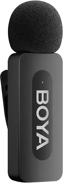 Беспроводная система микрофонов-петличек Boya BY-V3 Combo, всенаправленный конденсаторный, 2.4 ГГц, радиус 100 м, аккумулятор 9 ч, набор из 2 передатчиков и 2 приемников