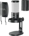 Игровой конденсаторный USB-микрофон Boya K3, суперкардиоидный, RGB-подсветка, шумоподавление ENC, с поп-фильтром, стойкой и shock mount, набор из 6 предметов