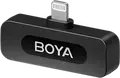 Boya BY-V2 Wireless Lavalier Microphone Set of 2, Omnidirectional Condenser Mic for Lightning Devices, Noise Reduction, 100m Range, Black