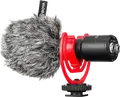 Boya BY-MM1+ Supercardioid Condenser Camera Microphone with Real-time Monitoring, 3.5mm Jack, 20-18000Hz, Black, Accessory Kit