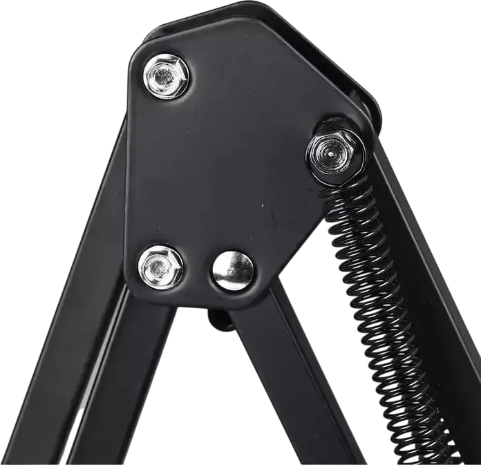 Boya K171 Metal Scissor Microphone Arm for Streaming and Podcasting, Adjustable Tension Springs, Foldable Desk-mounted C-clamp, Black