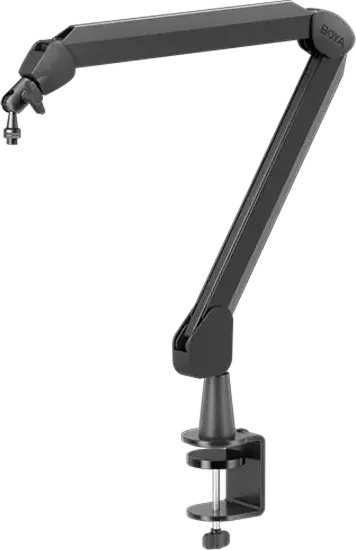 Suport pentru microfon Boya MIC ARM, Brat Articulat Reglabil cu Clema de Birou pentru Streaming si Podcasting, Negru