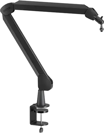Suport pentru microfon Boya MIC ARM, Brat Articulat Reglabil cu Clema de Birou pentru Streaming si Podcasting, Negru