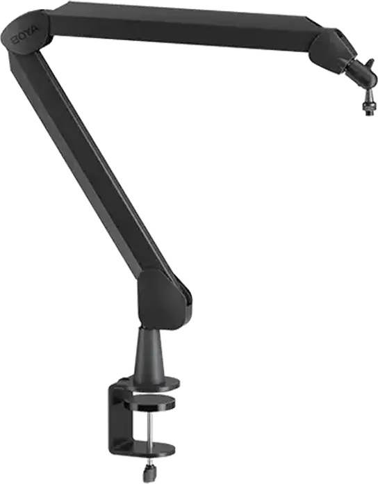 Suport pentru microfon Boya MIC ARM, Brat Articulat Reglabil cu Clema de Birou pentru Streaming si Podcasting, Negru