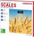 Ardesto SCB-965WHEAT Electronic Bathroom Scale, Tempered Glass, 150kg Capacity, 0.05kg Precision, LED Display with Temperature, Grey