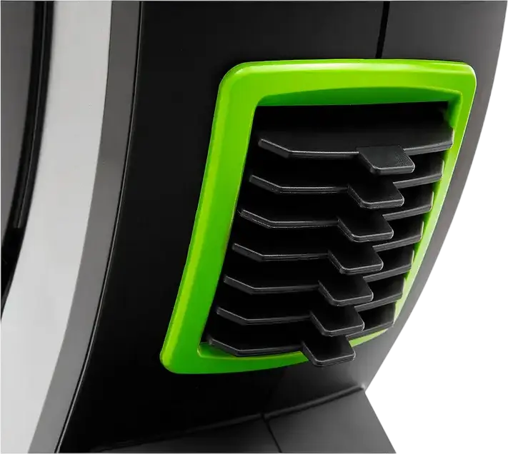 Магнитный гребной тренажер Zipro Dash, складная конструкция с ЖК-монитором, держателем для планшета и транспортировочными колесами, черный с салатовым