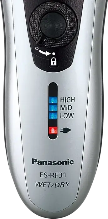 Panasonic ES-RF31 Electric Foil Shaver, Wet and Dry, 4 Flexible Heads, Li-ion Battery, 3 Speed Settings, Integrated Trimmer, Silver
