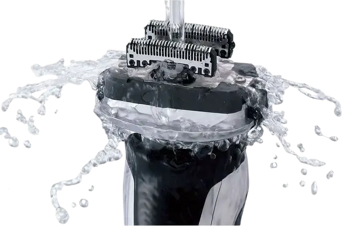 Panasonic ES-RF31 Electric Foil Shaver, Wet and Dry, 4 Flexible Heads, Li-ion Battery, 3 Speed Settings, Integrated Trimmer, Silver