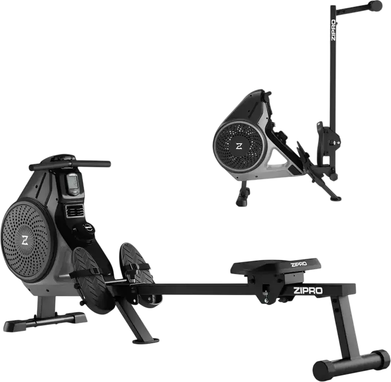 Zipro Move Rowing Machine, Hybrid Air-Magnetic Resistance, 8 Levels, 5kg Flywheel, Foldable Design, Bluetooth, FitShow App, Full Body Workout