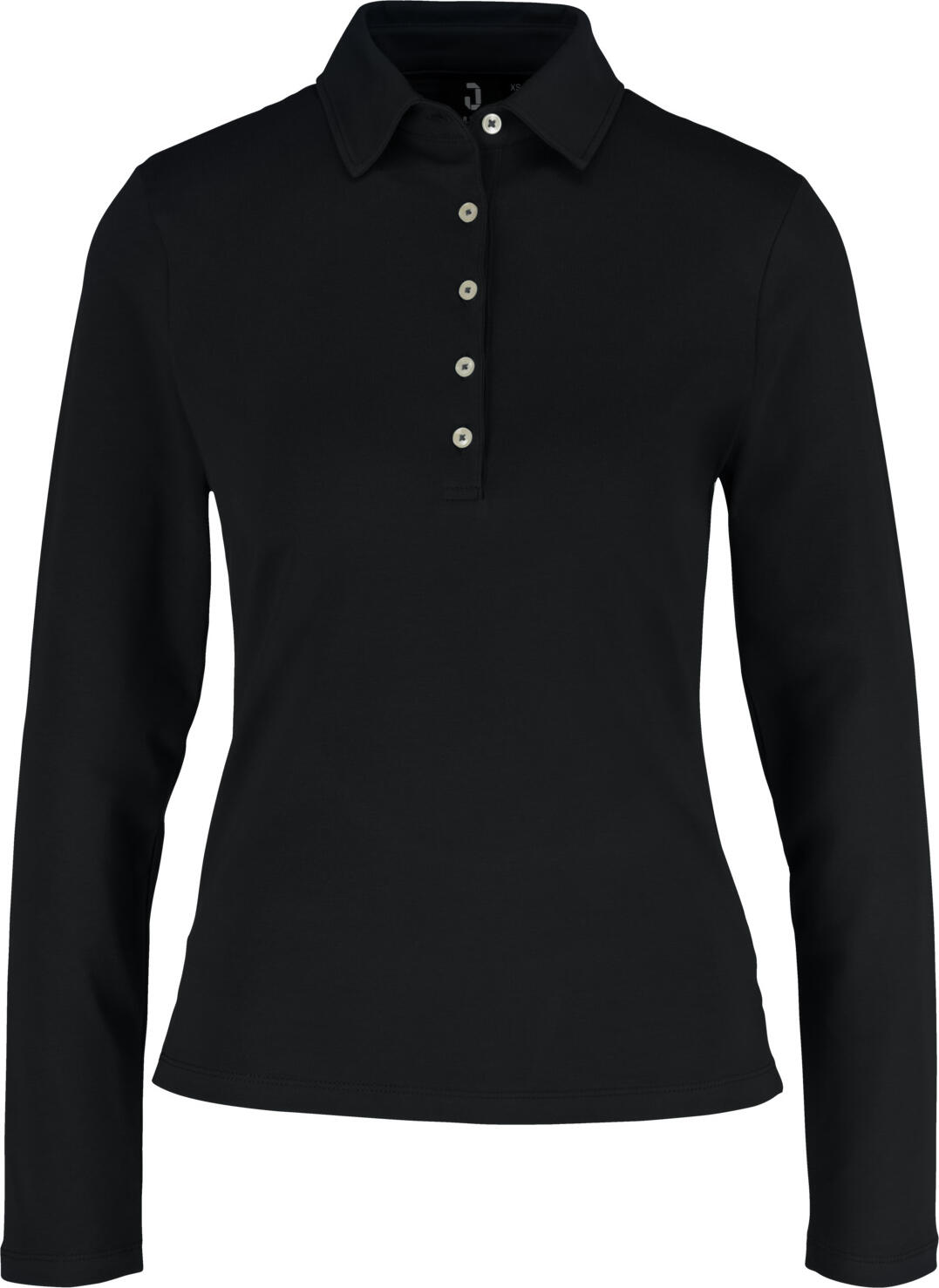 Jobeline Malme Polo Damen cu Maneca Lunga, Tricot din Bumbac Stretch 190 g/m², Croială Regular, Certificare OEKO-TEX, Uniformă Profesională