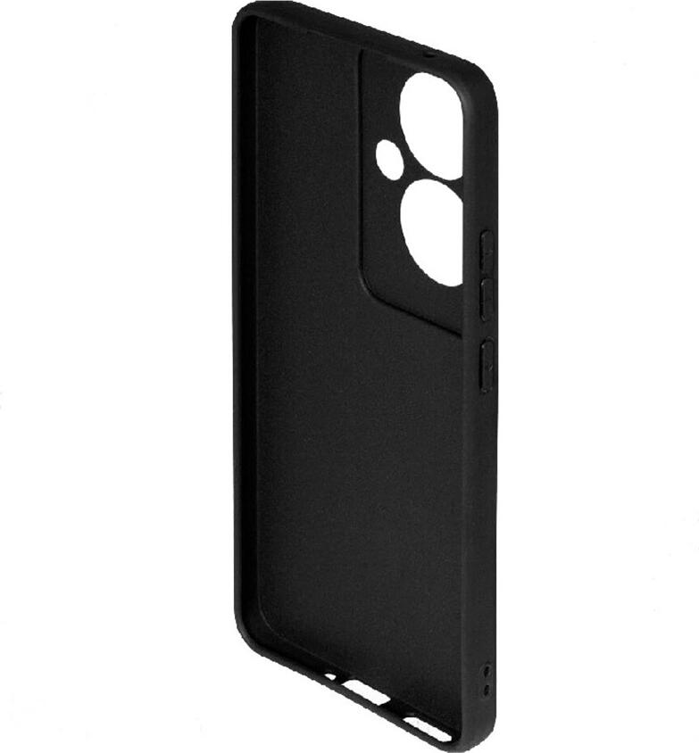 Husa WOO pentru Oppo Reno 11F, 6.7 inch din Silicon Lichid Shockproof, Cover Mat Rezistent la Praf cu Margini Ridicate, Negru