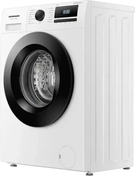 Heinner HWM-HME7012IVSMA+++ Front Load Washing Machine, 7kg Capacity, Inverter Motor, Steam Cleaning, 1200 rpm, 15 Programs, Energy Class A, White/Black