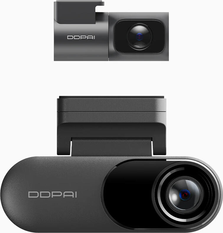 Set de 2 camere auto DDPai N3 Pro, Fata 2K 1600p si Spate 1080p, FOV 143 grade, Wi-Fi 5.8GHz, GPS, ADAS, Supercondensator, Negru